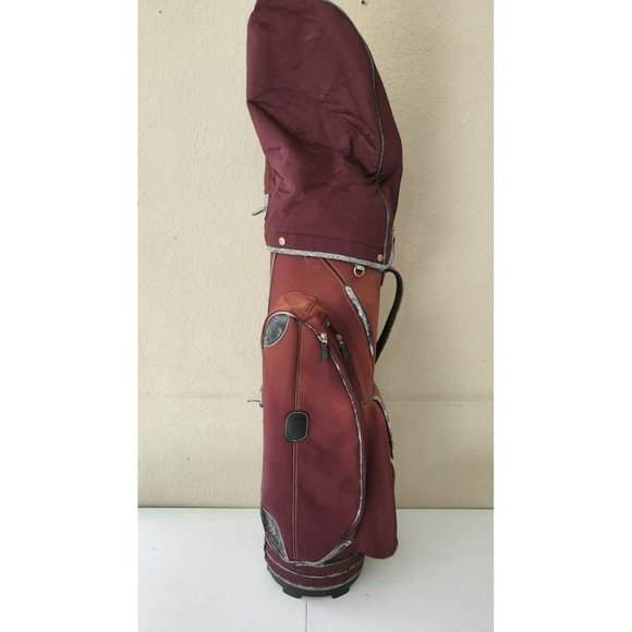 Callaway Burgundy 6-Way Women's Cart Golf Bag w/ Rain Cover Fair Condition - Picture 4 of 10
